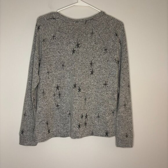 SOMA Sz S Star Sweater Soft Oversized Gray Long Sleeve Cozy - Picture 4 of 4